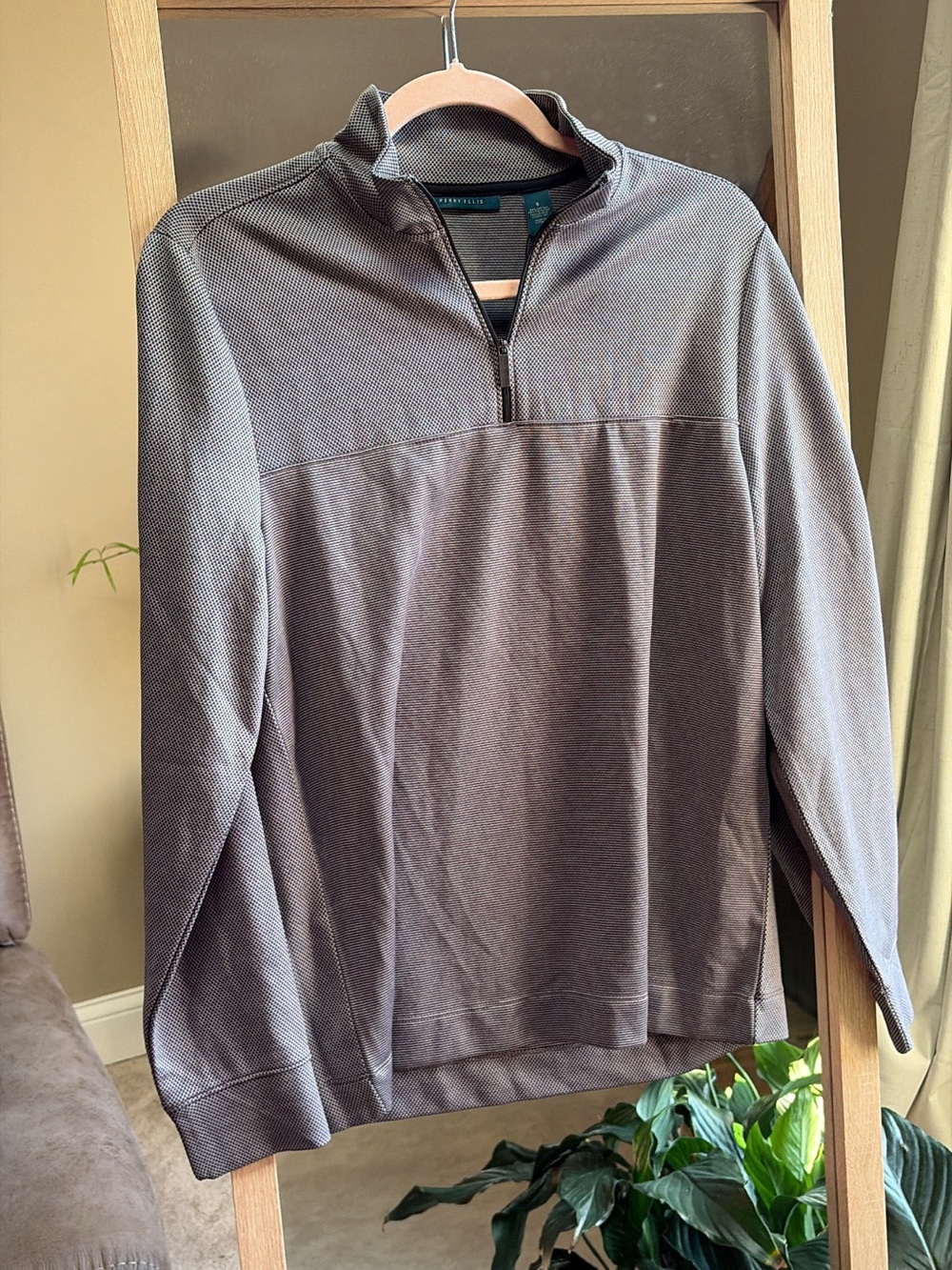 Men's Quarter-Zip Performance Sweater - Gray